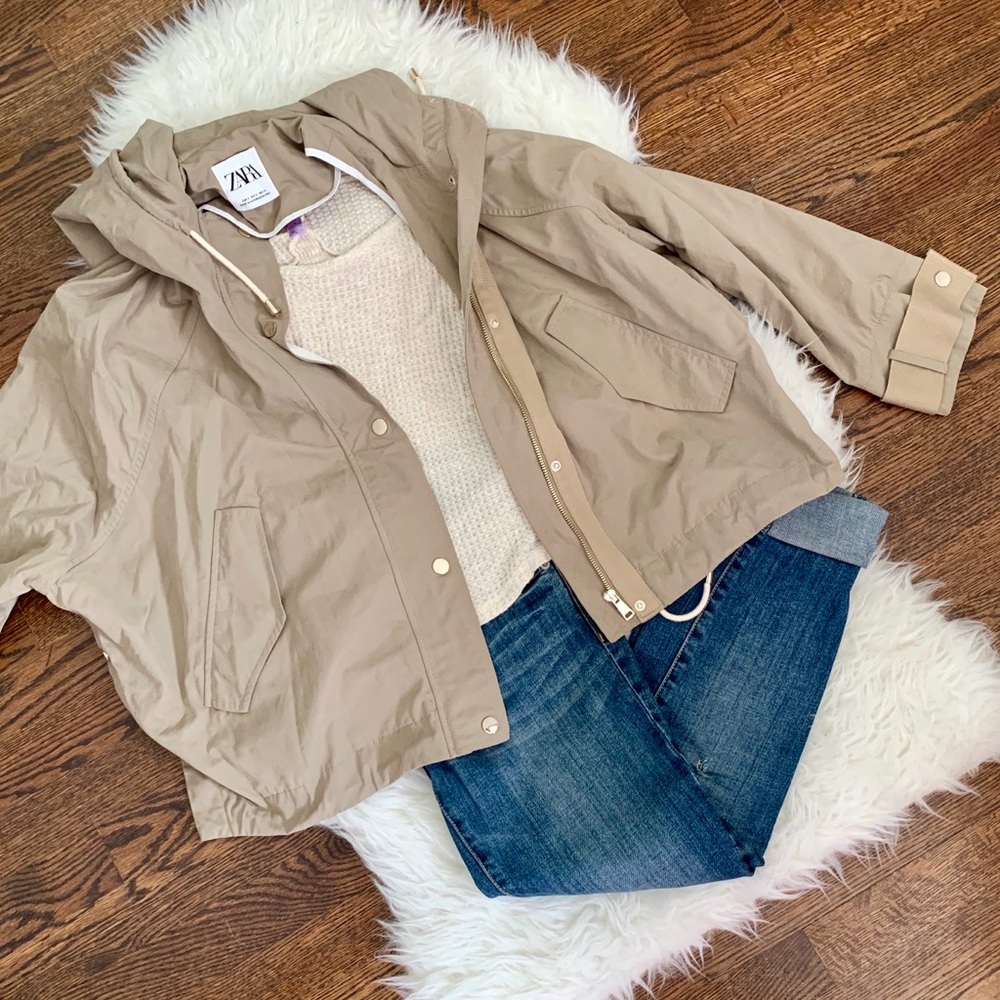 Army Green Zara Windbreaker